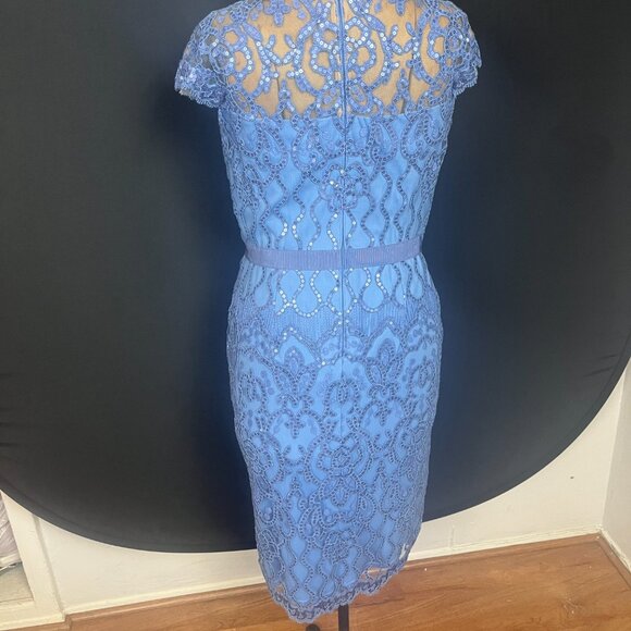 Tadashi Shoji Light Blue Lace Sequin Dress - Picture 7 of 9